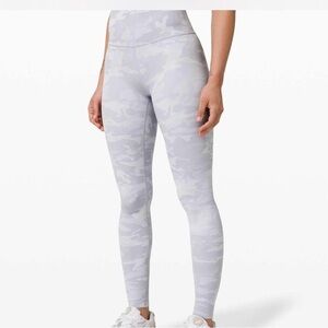 lulu camo ribbed wunder under leggings